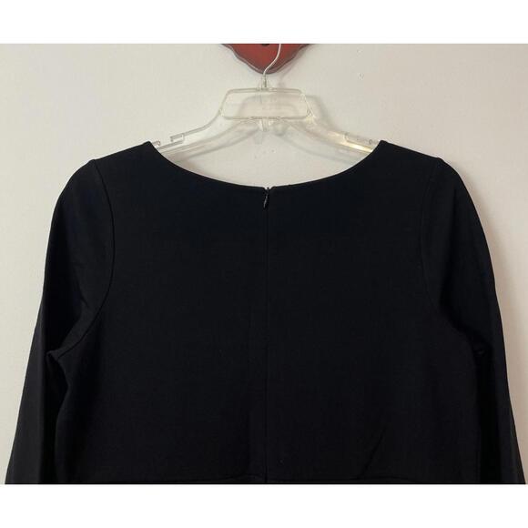 Talbots Womens Black 10 Knee-Length Thick 3/4-Sleeved Zip-Up Sheath Dress! A1842 - Picture 8 of 9